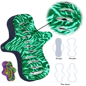 Sanitary gusher pads for heavy flow or overnight pads