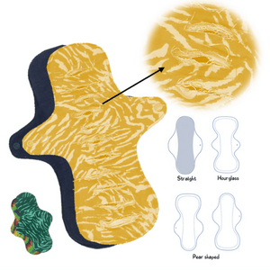 Sanitary gusher pads for very heavy flow, postpartum pads