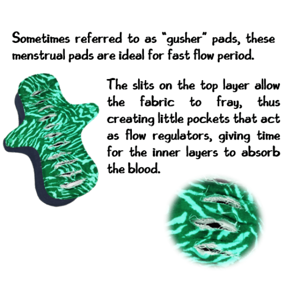 washable heavy flow sanitary pads