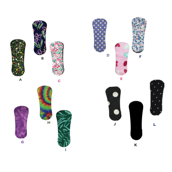 Made to order wingless pantyliners in cotton