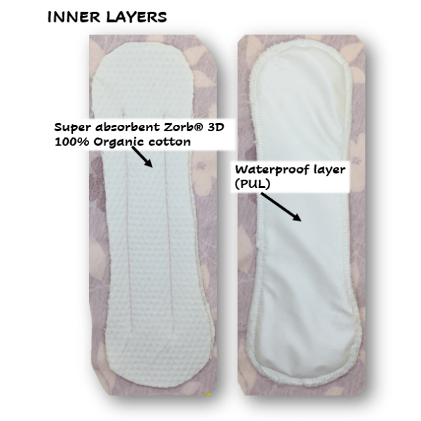 Reusable red period pads