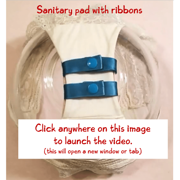 Black wingless sanitary pads