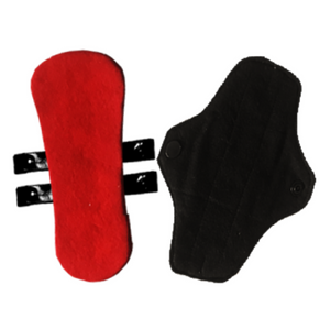 Reusable red black period pads