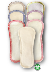 Reusable bamboo wingless panty liners